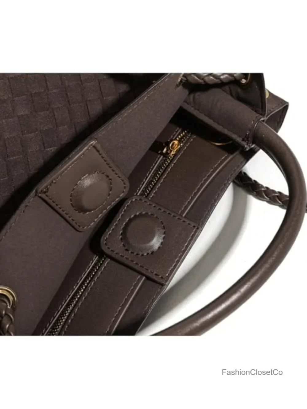 Large Hobo Bag Handwoven Vegan Leather Shoulder Crossbody Tote